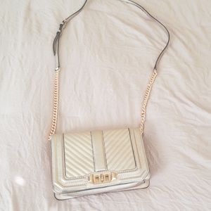 Rebbeca minkoff rose gold chain crossbag